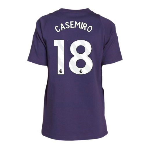 2025-2026 Man Utd Training Tee (Aurora Plum) - Kids (Casemiro 18)
