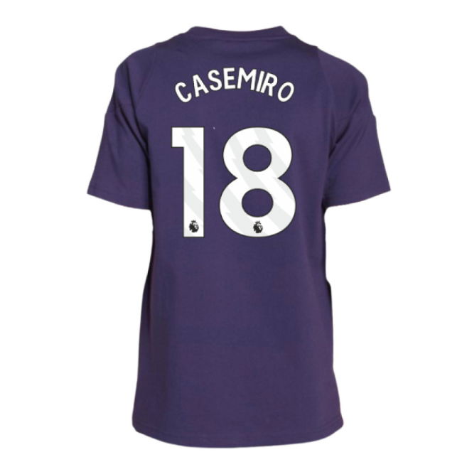 2025-2026 Man Utd Training Tee (Aurora Plum) - Kids (Casemiro 18)