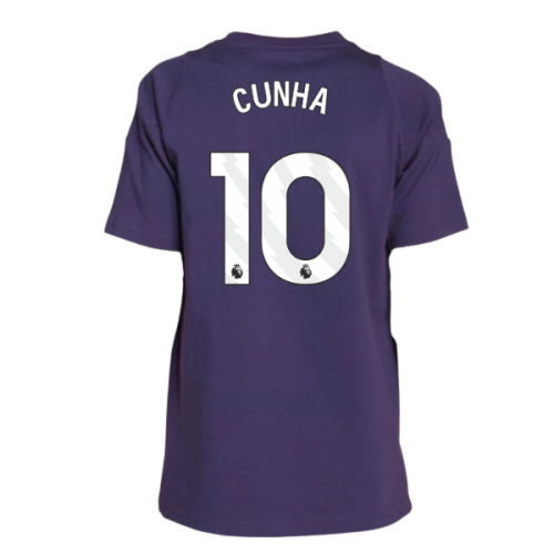 2025-2026 Man Utd Training Tee (Aurora Plum) - Kids (Cunha 10)