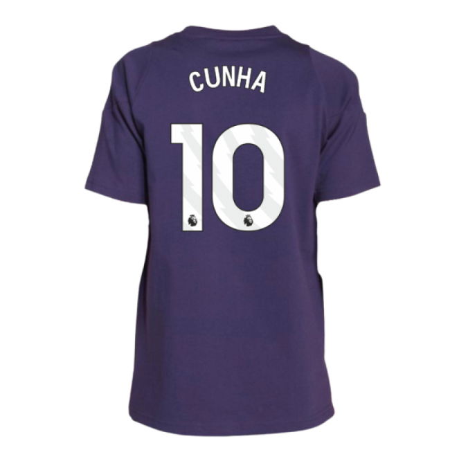2025-2026 Man Utd Training Tee (Aurora Plum) - Kids (Cunha 10)