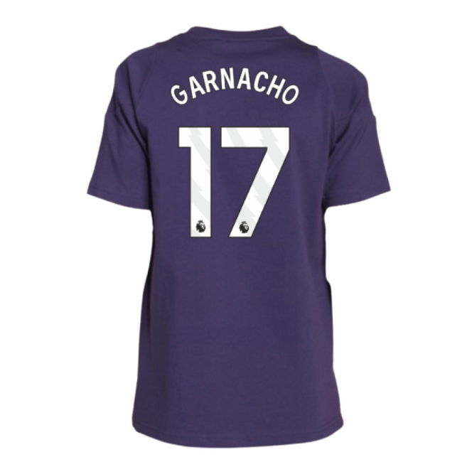 2025-2026 Man Utd Training Tee (Aurora Plum) - Kids (Garnacho 17)