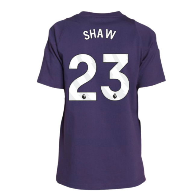 2025-2026 Man Utd Training Tee (Aurora Plum) - Kids (Shaw 23)