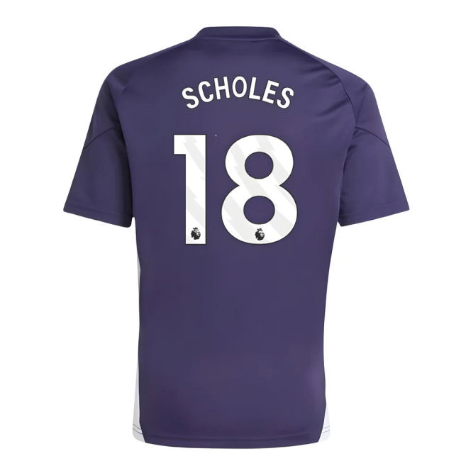2025-2026 Man Utd Training Tee (Aurora Plum) (Scholes 18)