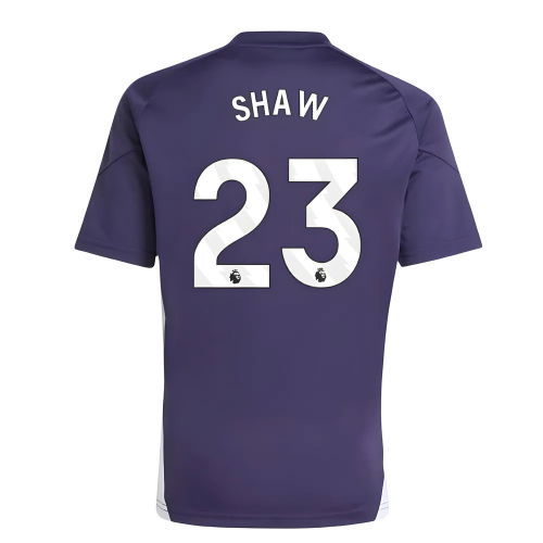 2025-2026 Man Utd Training Tee (Aurora Plum) (Shaw 23)