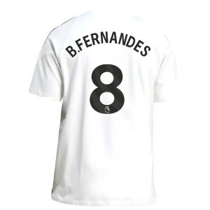 2025-2026 Man Utd Training Tee (White) (B.Fernandes 8)