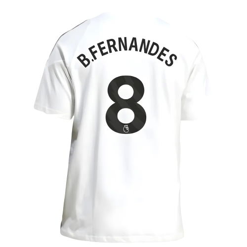 2025-2026 Man Utd Training Tee (White) (B.Fernandes 8)