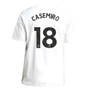 2025-2026 Man Utd Training Tee (White) (Casemiro 18)
