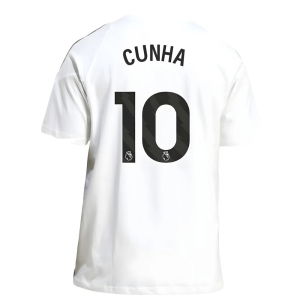 2025-2026 Man Utd Training Tee (White) (Cunha 10)