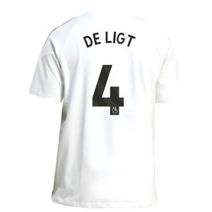 2025-2026 Man Utd Training Tee (White) (De Ligt 4)