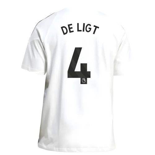 2025-2026 Man Utd Training Tee (White) (De Ligt 4)