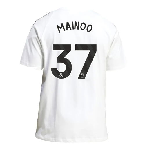 2025-2026 Man Utd Training Tee (White) (Mainoo 37)