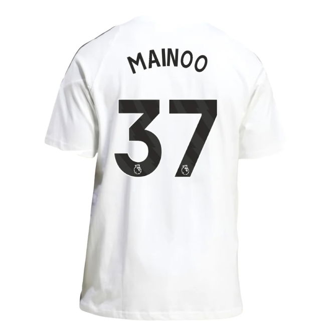 2025-2026 Man Utd Training Tee (White) (Mainoo 37)