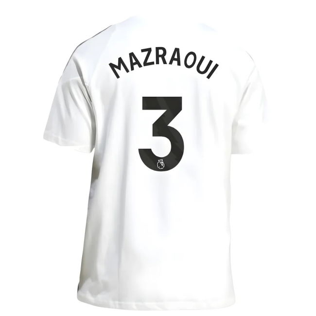 2025-2026 Man Utd Training Tee (White) (Mazraoui 3)