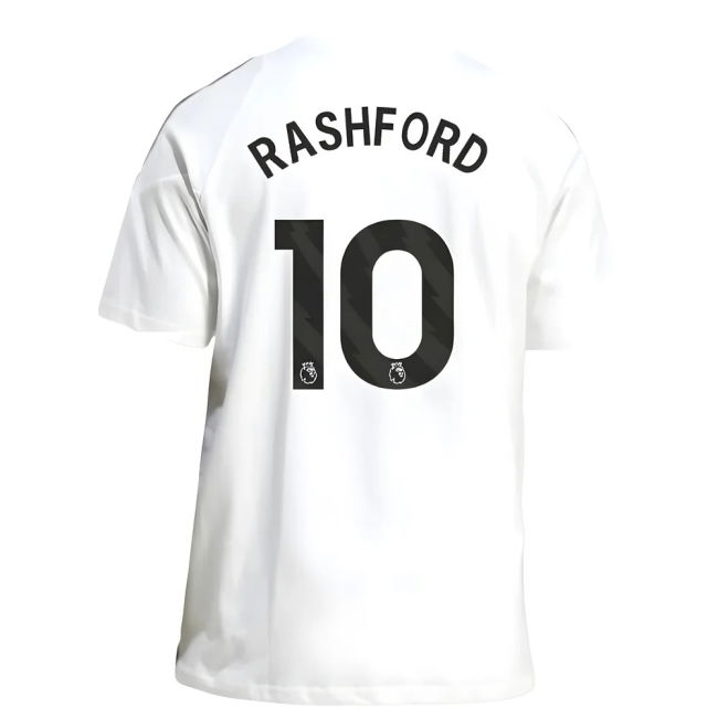 2025-2026 Man Utd Training Tee (White) (Rashford 10)