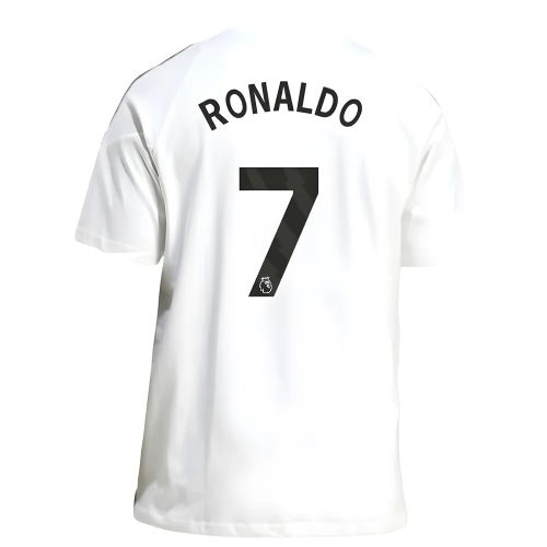 2025-2026 Man Utd Training Tee (White) (Ronaldo 7)