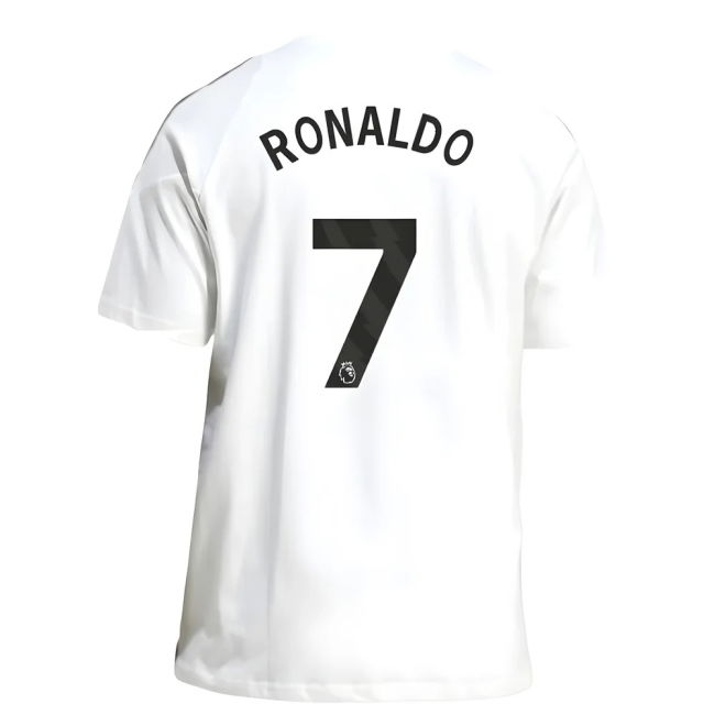 2025-2026 Man Utd Training Tee (White) (Ronaldo 7)