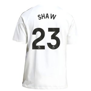 2025-2026 Man Utd Training Tee (White) (Shaw 23)