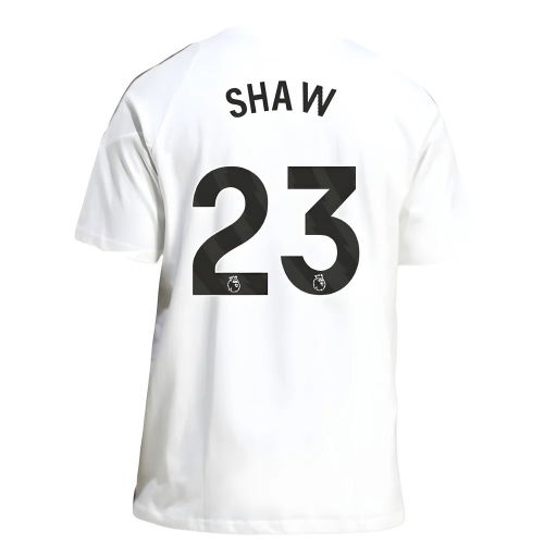 2025-2026 Man Utd Training Tee (White) (Shaw 23)