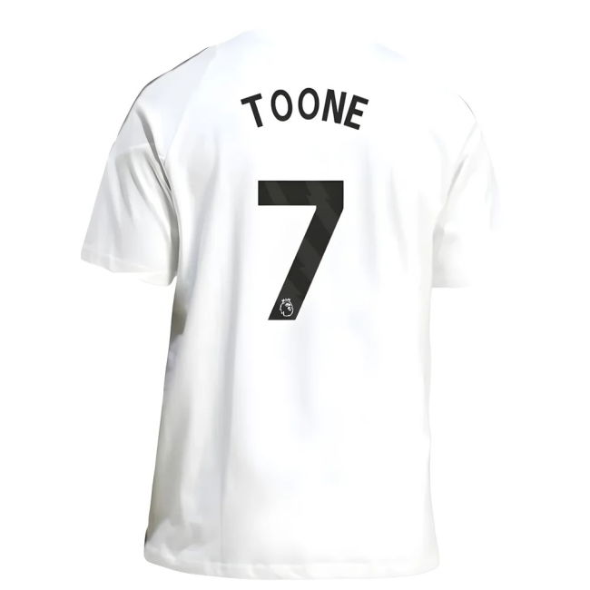 2025-2026 Man Utd Training Tee (White) (Toone 7)