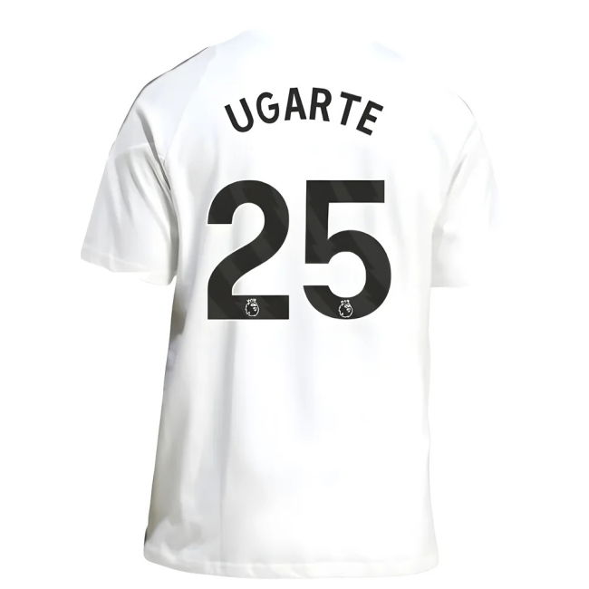 2025-2026 Man Utd Training Tee (White) (Ugarte 25)