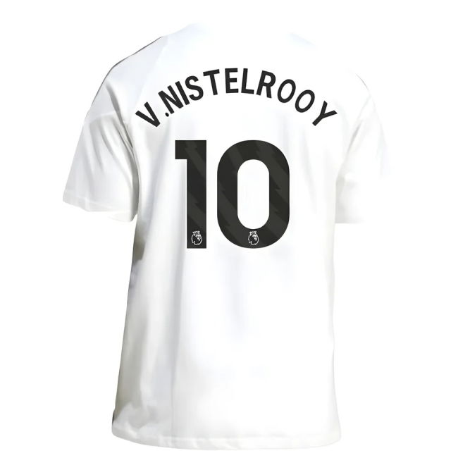 2025-2026 Man Utd Training Tee (White) (V.Nistelrooy 10)