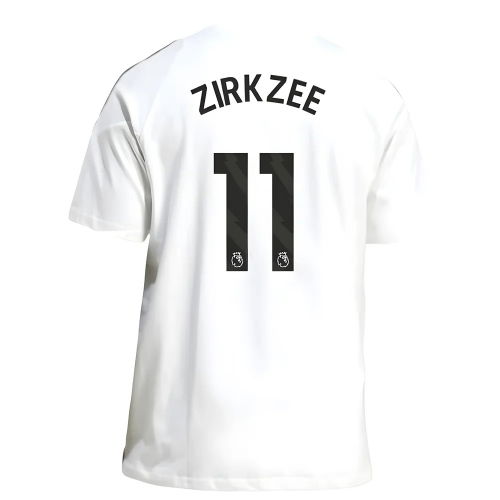 2025-2026 Man Utd Training Tee (White) (Zirkzee 11)