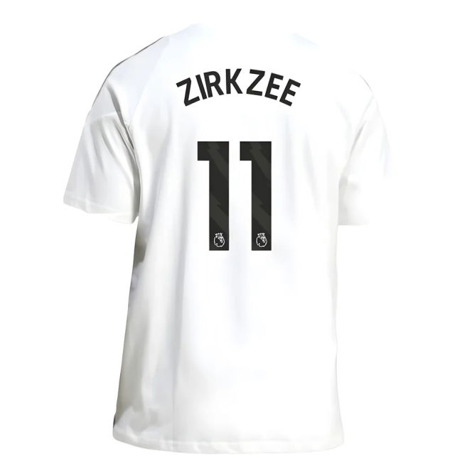 2025-2026 Man Utd Training Tee (White) (Zirkzee 11)