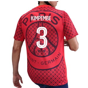 2025-2026 PSG Academy Pro Away Pre Match Shirt (Red) (Kimpembe 3)