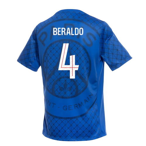 2025-2026 PSG Academy Pro Home Pre Match Shirt (Royal) (Beraldo 4)