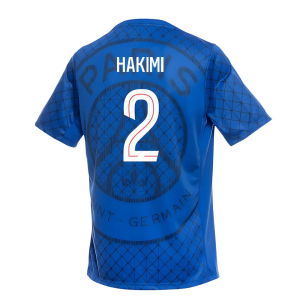 2025-2026 PSG Academy Pro Home Pre Match Shirt (Royal) (Hakimi 2)