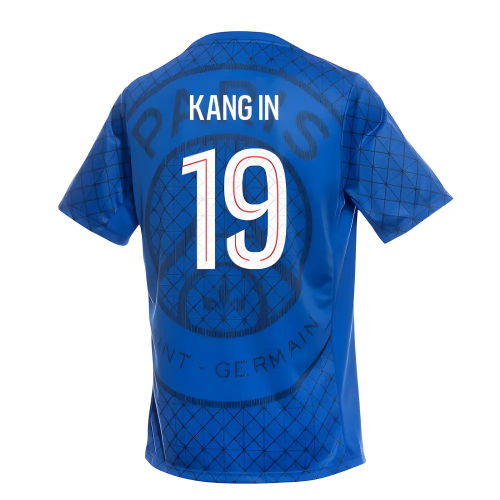 2025-2026 PSG Academy Pro Home Pre Match Shirt (Royal) (Kang In 19)