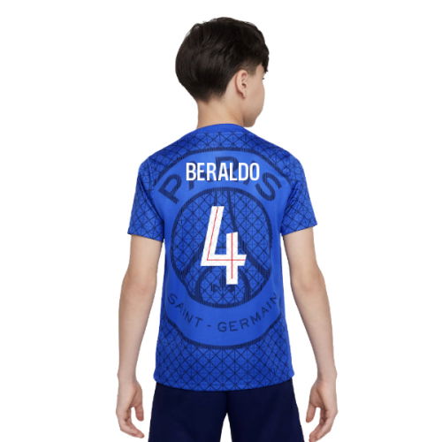 2025-2026 PSG Academy Pro Home Pre Match Shirt (Royal) - Kids (Beraldo 4)