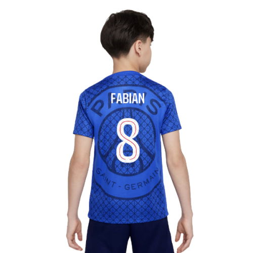 2025-2026 PSG Academy Pro Home Pre Match Shirt (Royal) - Kids (Fabian 8)