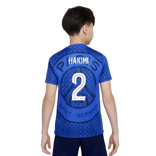2025-2026 PSG Academy Pro Home Pre Match Shirt (Royal) - Kids (Hakimi 2)