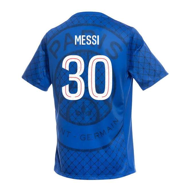 2025-2026 PSG Academy Pro Home Pre Match Shirt (Royal) (Messi 30)