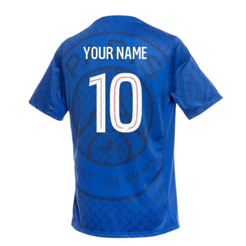 2025-2026 PSG Academy Pro Home Pre Match Shirt (Royal) (Your Name)