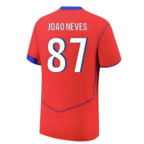 2025-2026 PSG Authentic Third Shirt (Joao Neves 87)  2025-2026 PSG Authentic Third Shirt (Joao Neves 87)