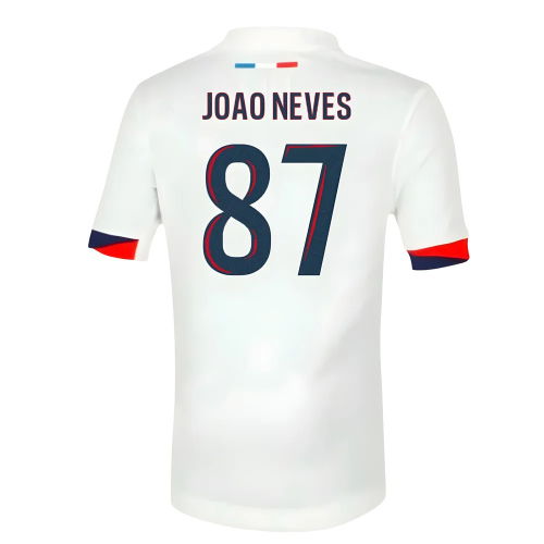 2025-2026 PSG Away Shirt (Sponsorless) - Kids (Joao Neves 87)