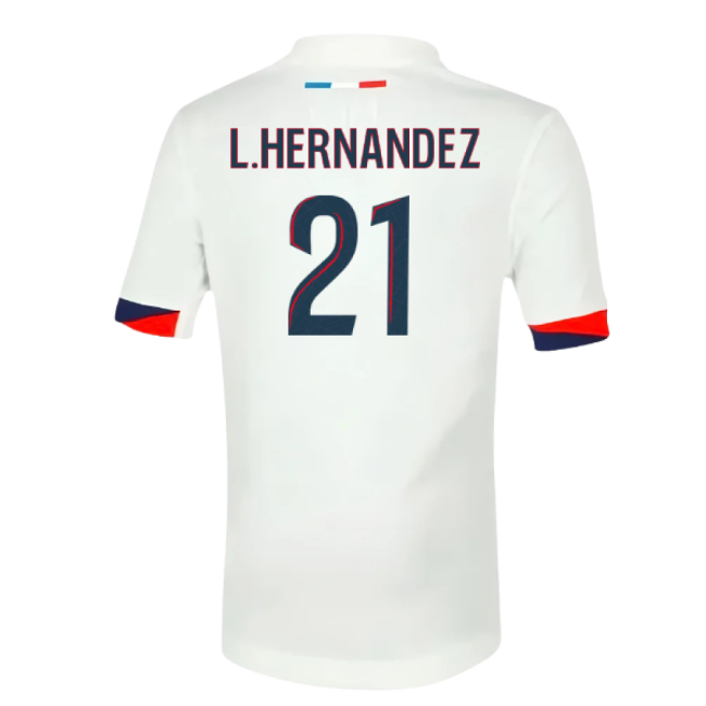 2025-2026 PSG Away Shirt (Sponsorless) - Kids (L.Hernandez 21)