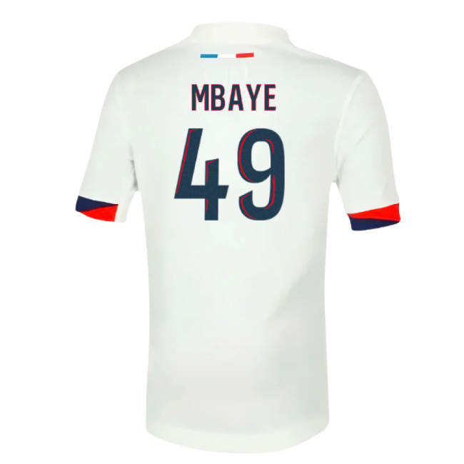 2025-2026 PSG Away Shirt (Sponsorless) - Kids (Mbaye 49)