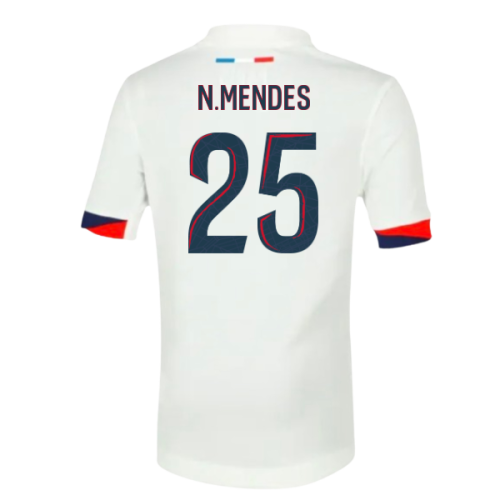 2025-2026 PSG Away Shirt (Sponsorless) - Kids (N.Mendes 25)