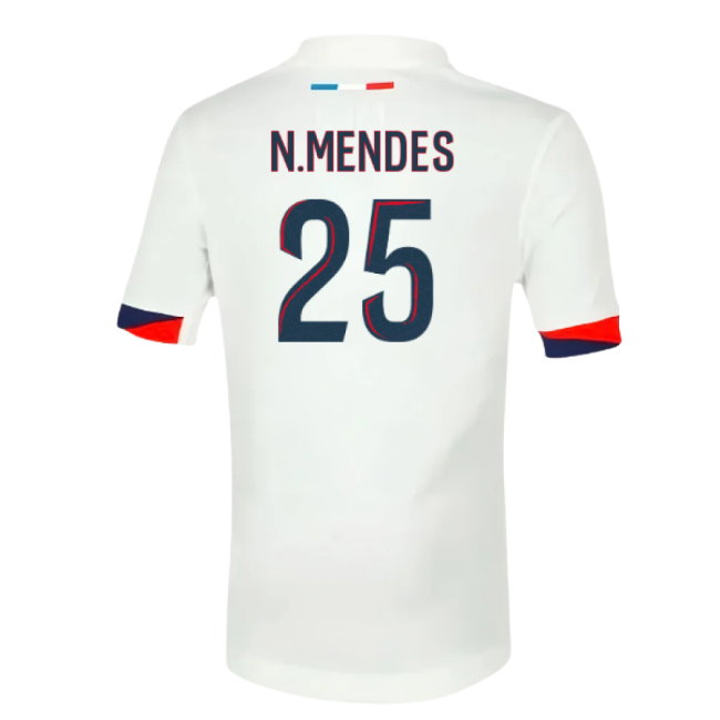 2025-2026 PSG Away Shirt (Sponsorless) - Kids (N.Mendes 25)