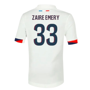 2025-2026 PSG Away Shirt (Sponsorless) - Kids (Zaire Emery 33)