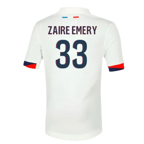 2025-2026 PSG Away Shirt (Sponsorless) - Kids (Zaire Emery 33)