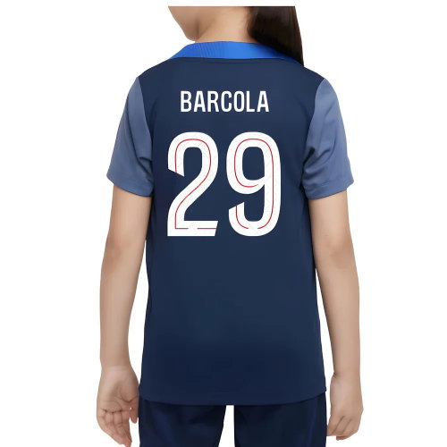 2025-2026 PSG Dri-Fit Strike Training Shirt (Navy) - Kids (Barcola 29)