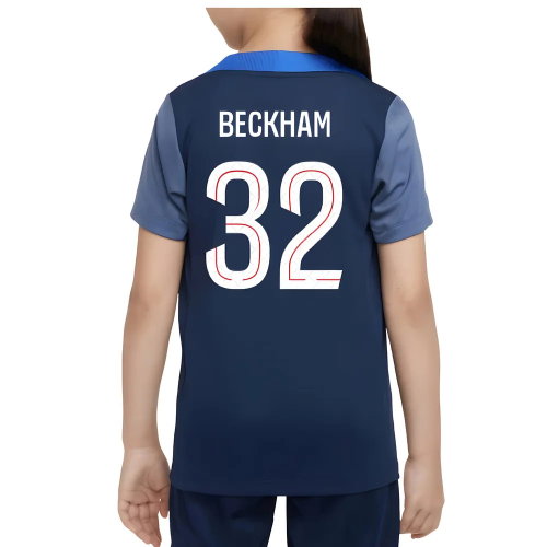 2025-2026 PSG Dri-Fit Strike Training Shirt (Navy) - Kids (Beckham 32)