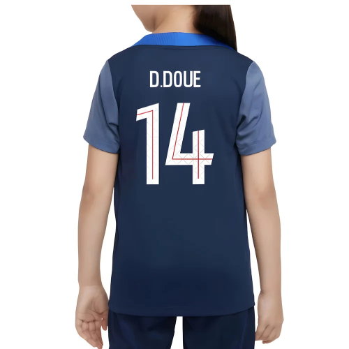 2025-2026 PSG Dri-Fit Strike Training Shirt (Navy) - Kids (D.Doue 14)