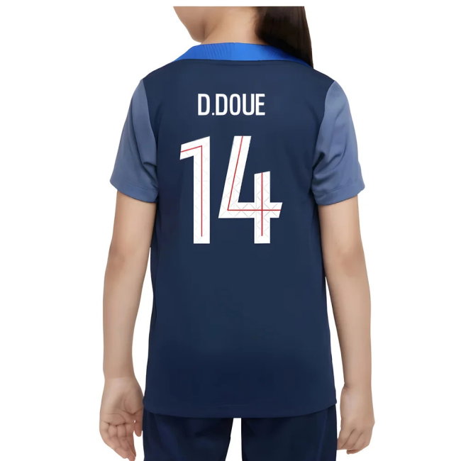 2025-2026 PSG Dri-Fit Strike Training Shirt (Navy) - Kids (D.Doue 14)