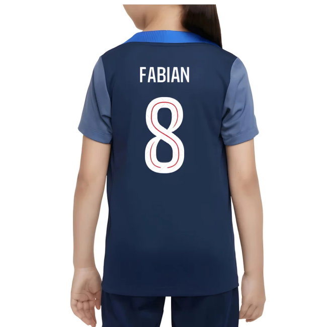 2025-2026 PSG Dri-Fit Strike Training Shirt (Navy) - Kids (Fabian 8)