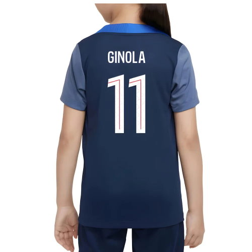 2025-2026 PSG Dri-Fit Strike Training Shirt (Navy) - Kids (Ginola 11)